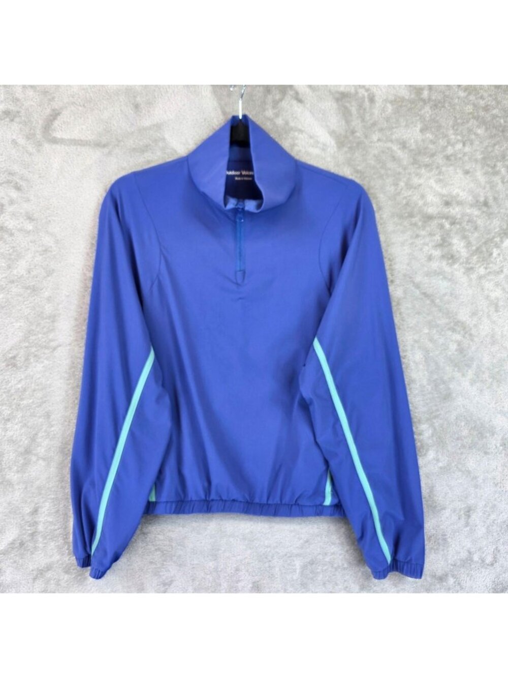 Outdoor Voices Jacket Womens M Blue 1/4 Zip Elastic Hem Windbreaker Running